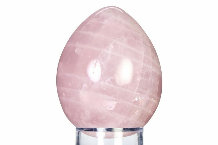 Polished Rose Quartz Egg - Madagascar #318291